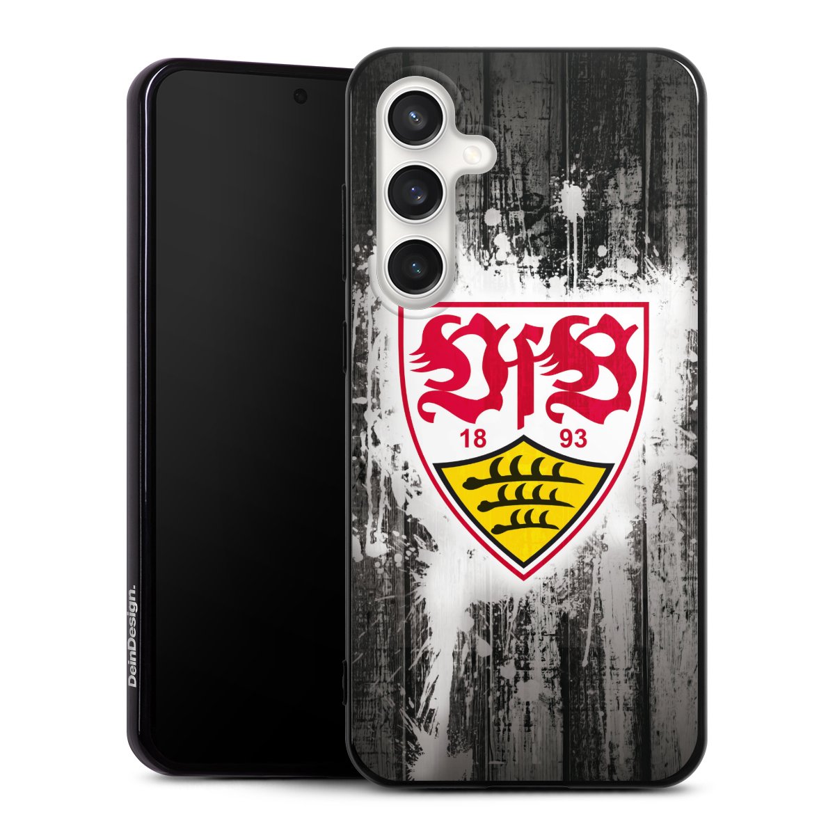 Galaxy S24 FE 5G Handy Silikon Hülle Case schwarz Handyhülle Vfb Stuttgart Official Licensed Product