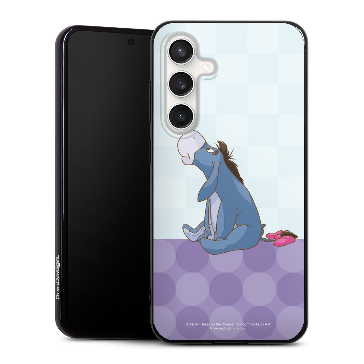 Galaxy S24 FE 5G Handy Silikon Hülle Case schwarz Handyhülle Disney Donkey Winnie The Pooh