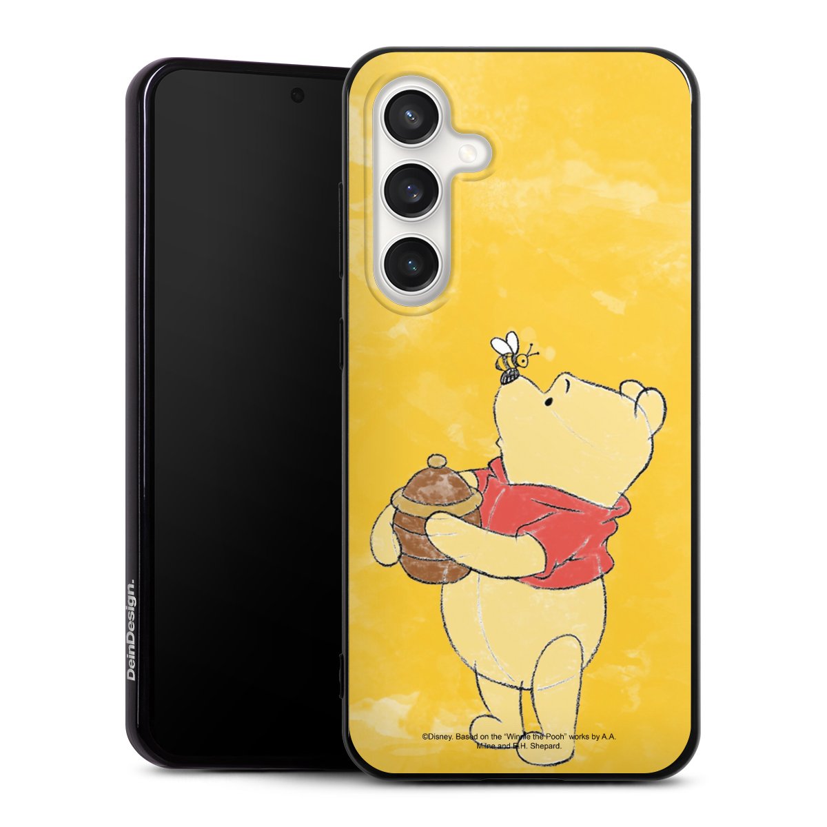 Galaxy S24 FE 5G Handy Silikon Hülle Case schwarz Handyhülle Official Licensed Product Winnie The Pooh Disney