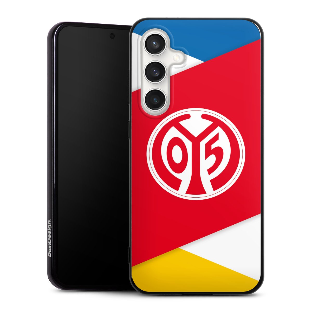 Galaxy S24 FE 5G Handy Silikon Hülle Case schwarz Handyhülle Official Licensed Product Soccer 1. Fsv Mainz 05 E.V.