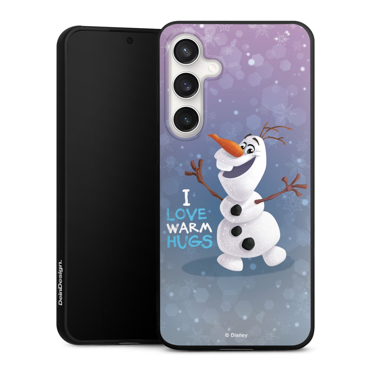 Galaxy S24 FE 5G Handy Premium Silikon Hülle Handyhülle schwarz Case Frozen Frozen Olaf Official Licensed Product Silikon Premium Case