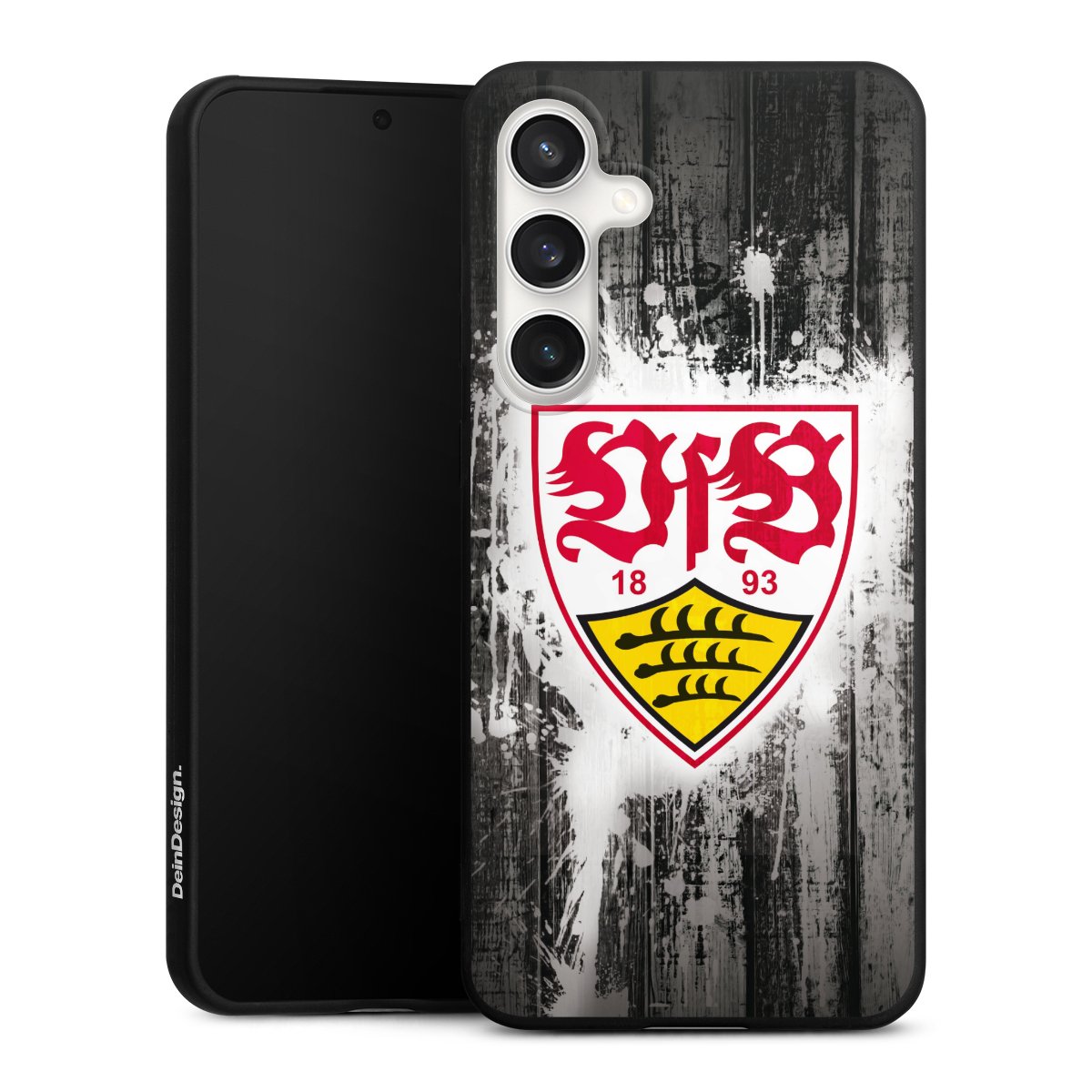 Galaxy S24 FE 5G Handy Premium Silikon Hülle Handyhülle schwarz Case Vfb Stuttgart Official Licensed Product Silikon Premium Case