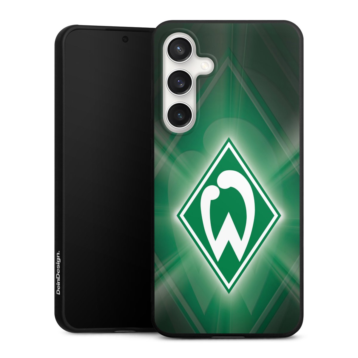 Galaxy S24 FE 5G Handy Premium Silikon Hülle Handyhülle schwarz Case Sv Werder Bremen Official Licensed Product Coat Of Arms Silikon Premium Case