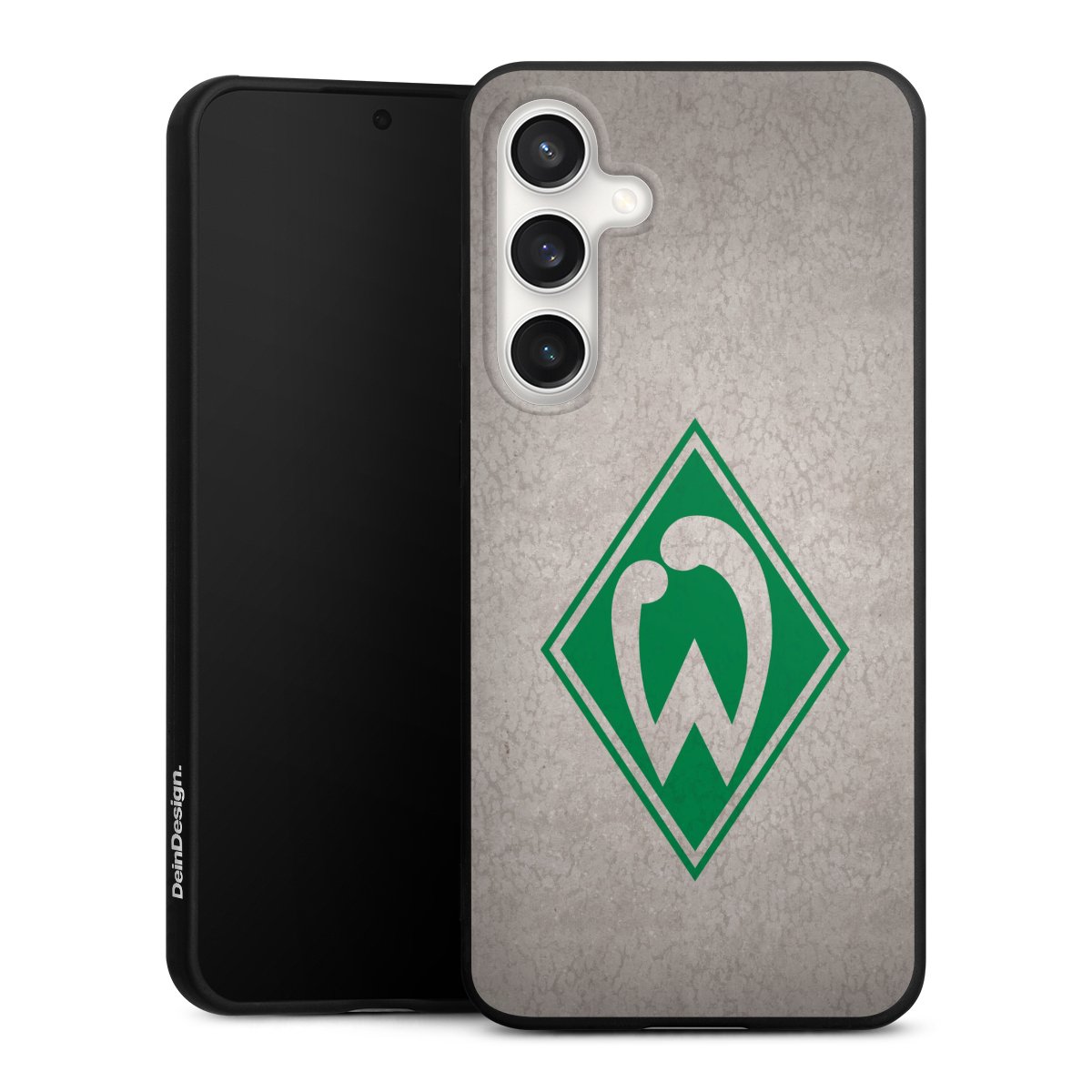 Galaxy S24 FE 5G Handy Premium Silikon Hülle Handyhülle schwarz Case Sv Werder Bremen Concrete Official Licensed Product Silikon Premium Case