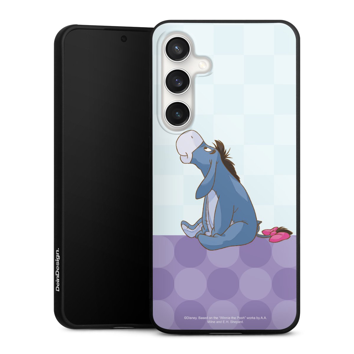 Galaxy S24 FE 5G Handy Premium Silikon Hülle Handyhülle schwarz Case Disney Donkey Winnie The Pooh Silikon Premium Case