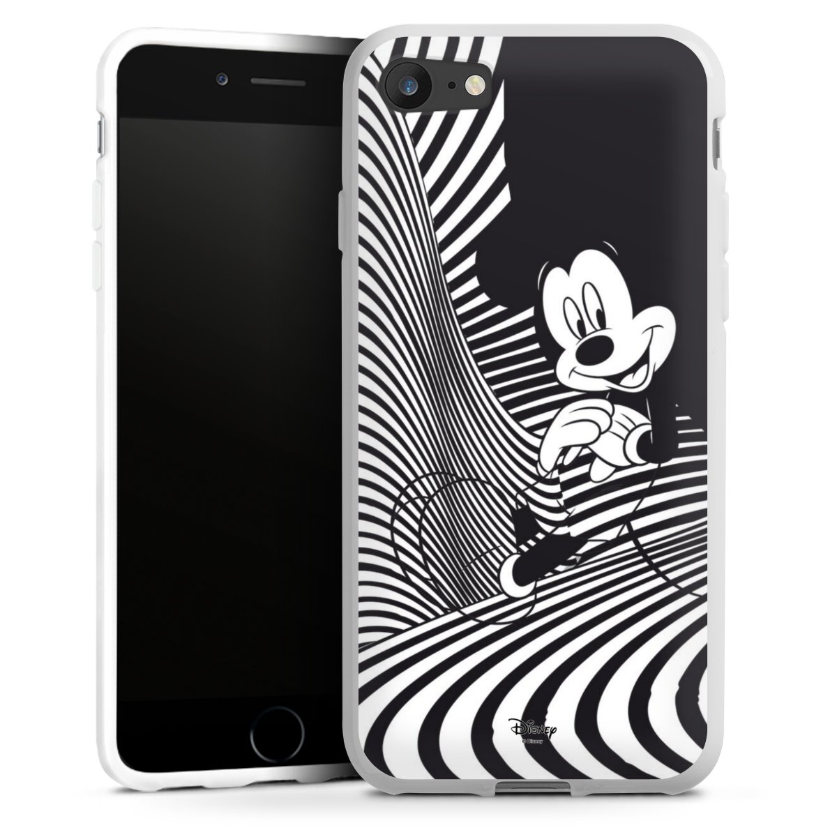 iPhone SE (2020) Handy Silikon Hülle Case weiß Handyhülle Disney Official Licensed Product Mickey Mouse Silikon Case