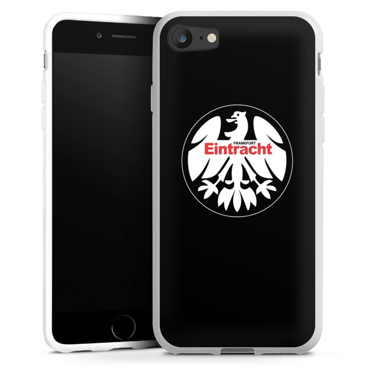 iPhone SE (2020) Handy Silikon Hülle Case weiß Handyhülle Official Licensed Product Eintracht Frankfurt Sge Silikon Case