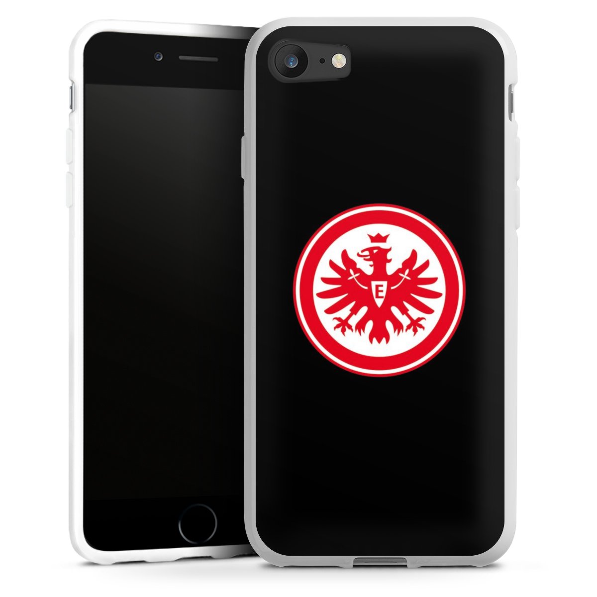 iPhone SE (2020) Handy Silikon Hülle Case weiß Handyhülle Eintracht Frankfurt Sge Eagle Silikon Case