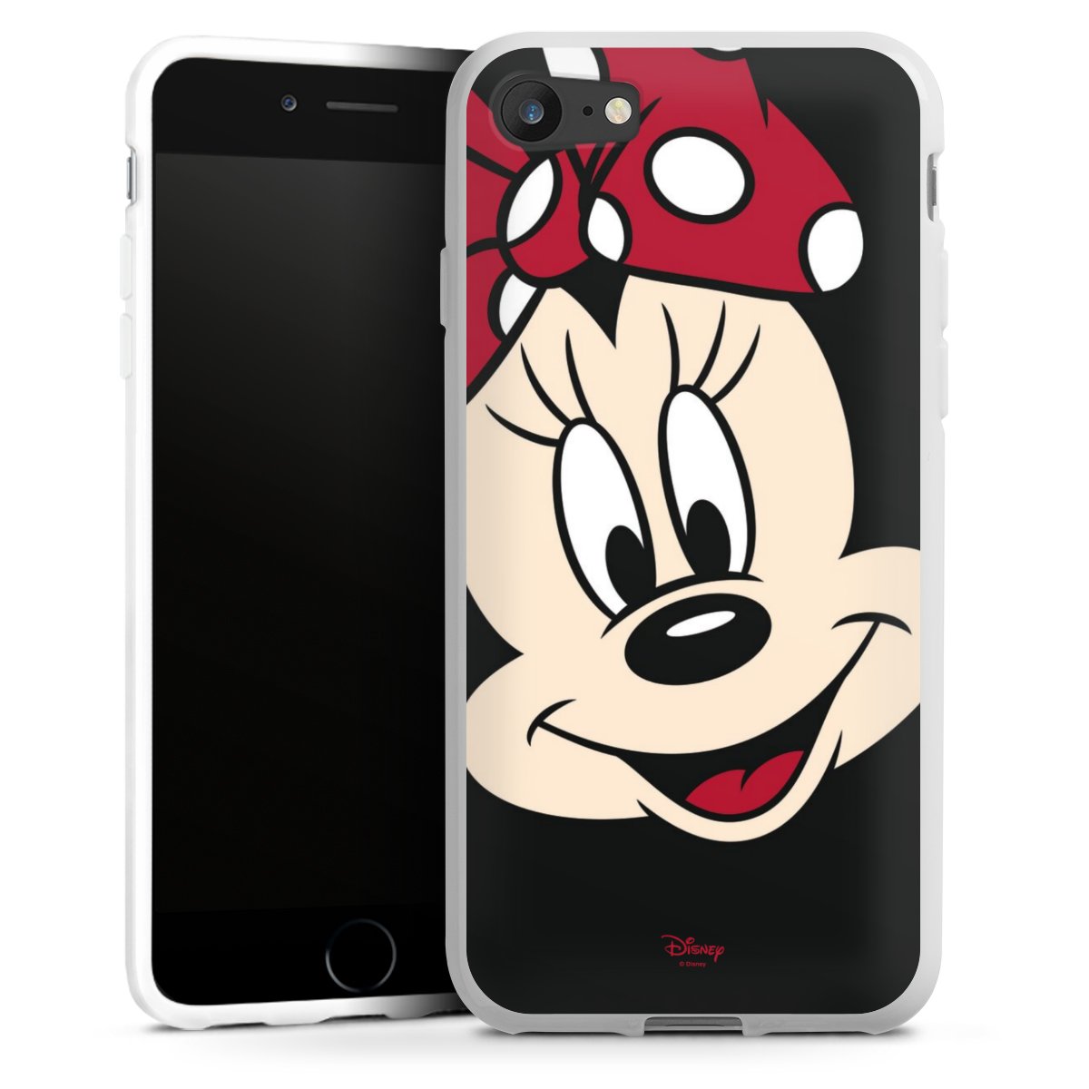 iPhone SE (2020) Handy Silikon Hülle Case weiß Handyhülle Minnie Mouse Official Licensed Product Disney Silikon Case