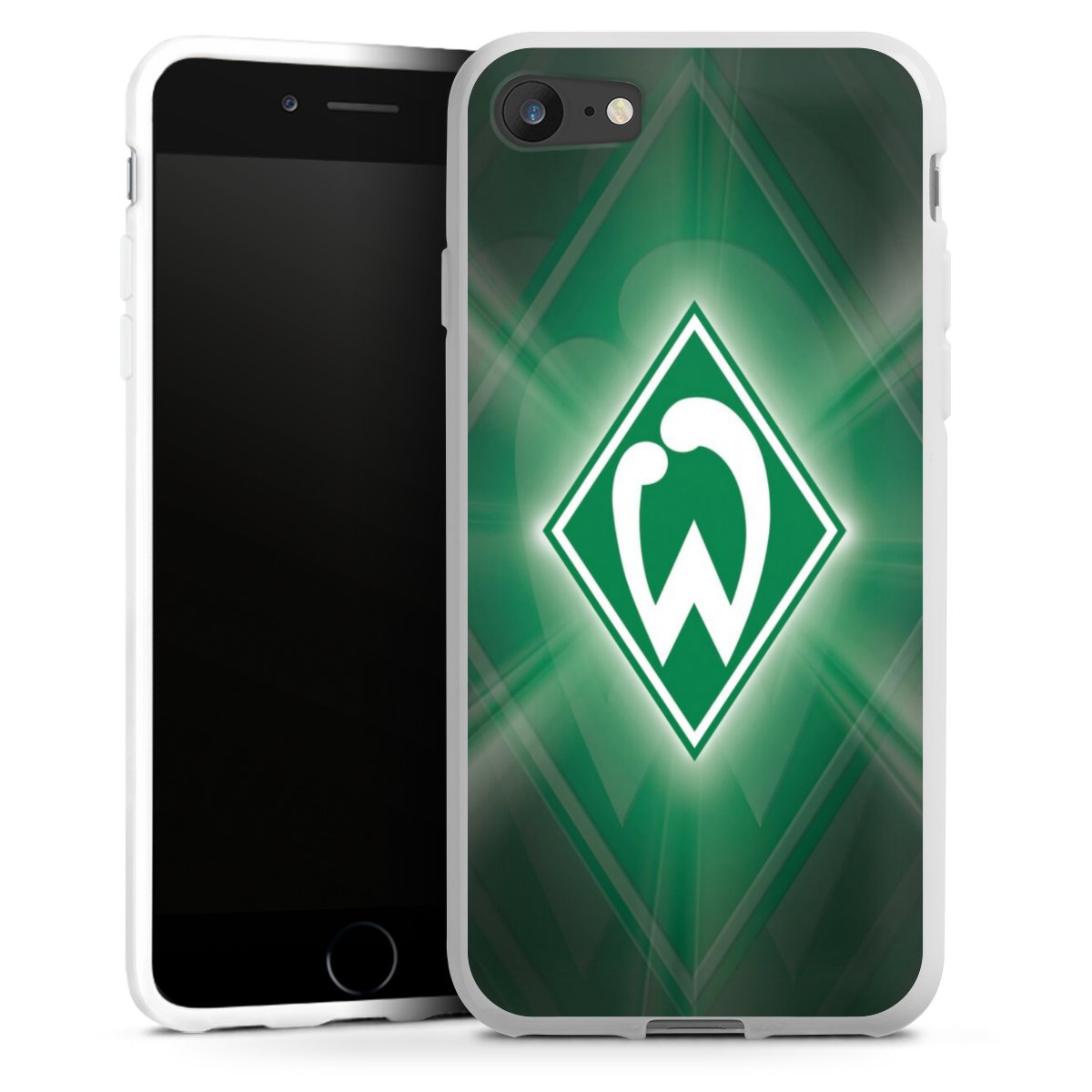 iPhone SE (2020) Handy Silikon Hülle Case weiß Handyhülle Sv Werder Bremen Official Licensed Product Coat Of Arms Silikon Case