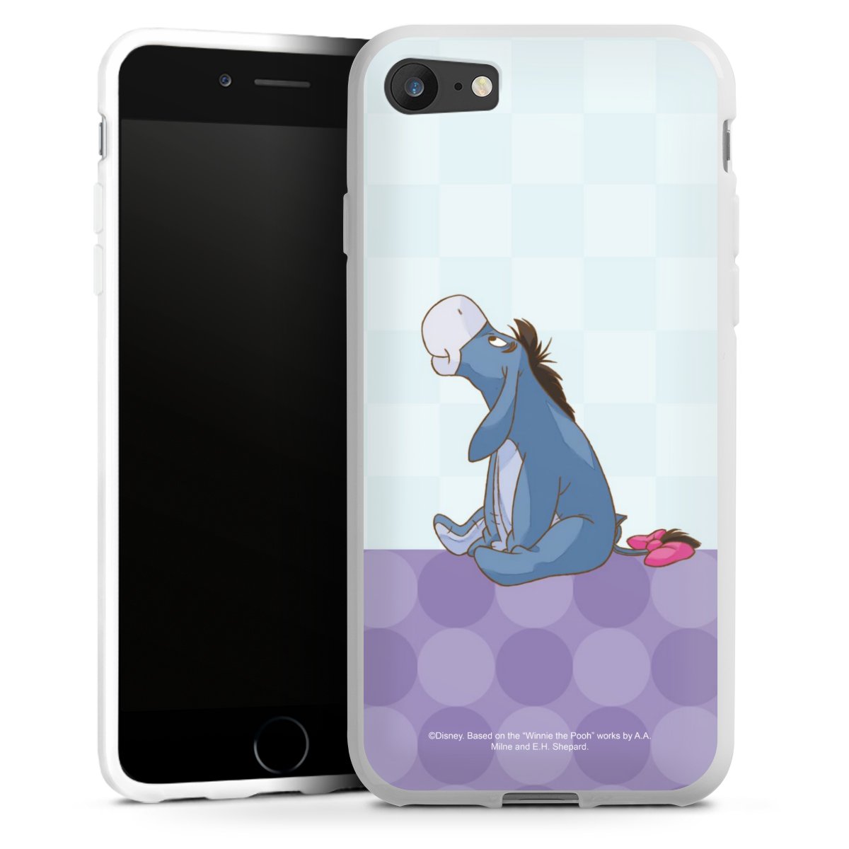 iPhone SE (2020) Handy Silikon Hülle Case weiß Handyhülle Disney Donkey Winnie The Pooh Silikon Case