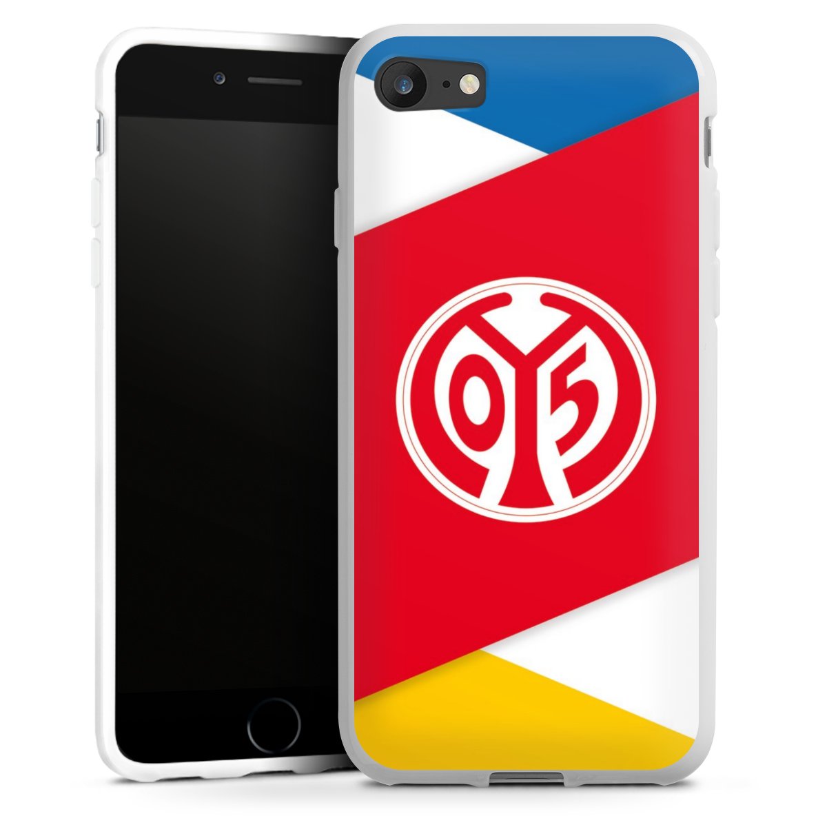 iPhone SE (2020) Handy Silikon Hülle Case weiß Handyhülle Official Licensed Product Soccer 1. Fsv Mainz 05 E.V. Silikon Case