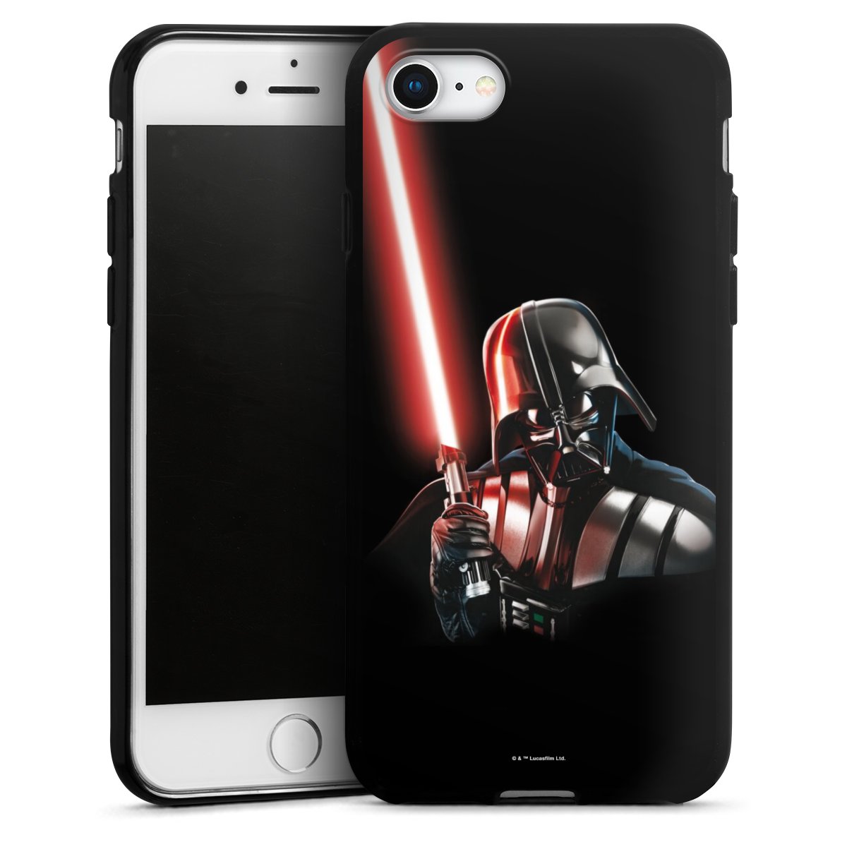 iPhone SE (2020) Handy Silikon Hülle Case schwarz Handyhülle Star Wars Merchandise Darth Vader