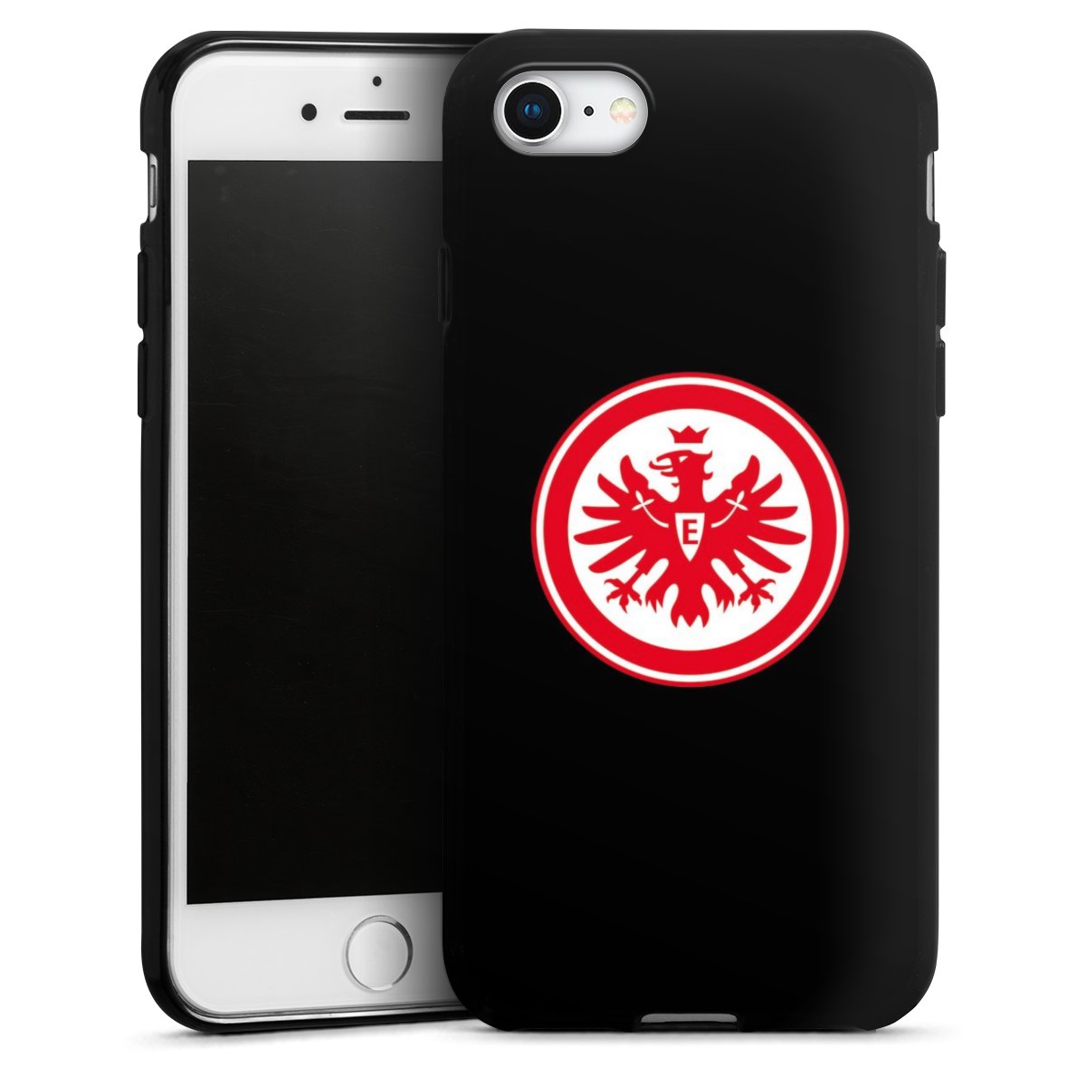 iPhone SE (2020) Handy Silikon Hülle Case schwarz Handyhülle Eintracht Frankfurt Sge Eagle