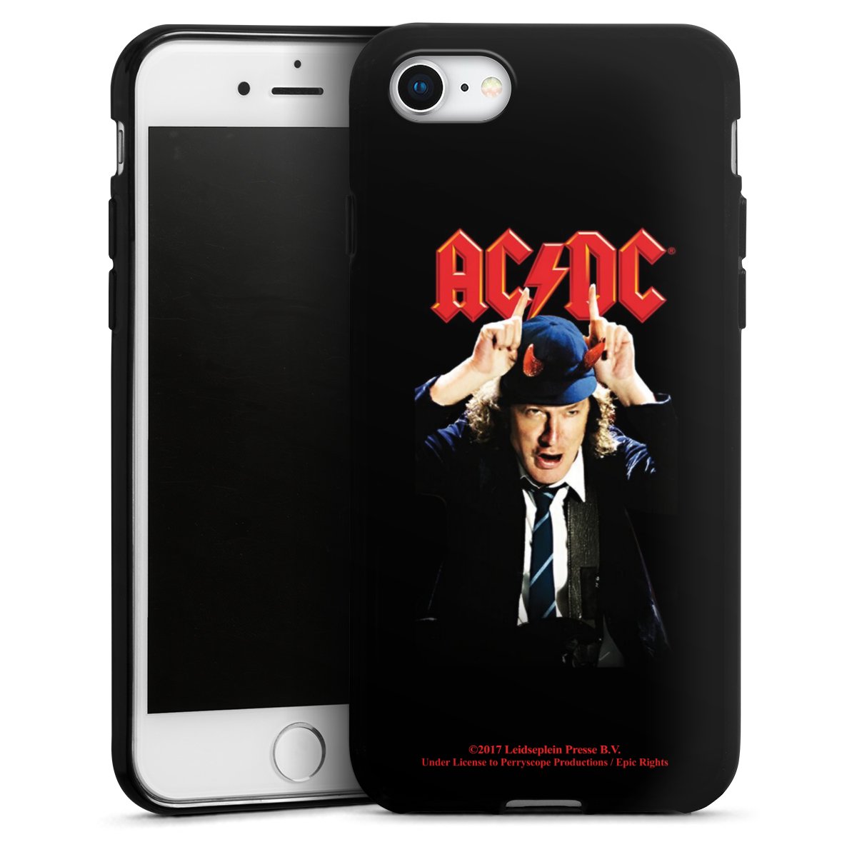 iPhone SE (2020) Handy Silikon Hülle Case schwarz Handyhülle Merchandise Acdc Riverplate