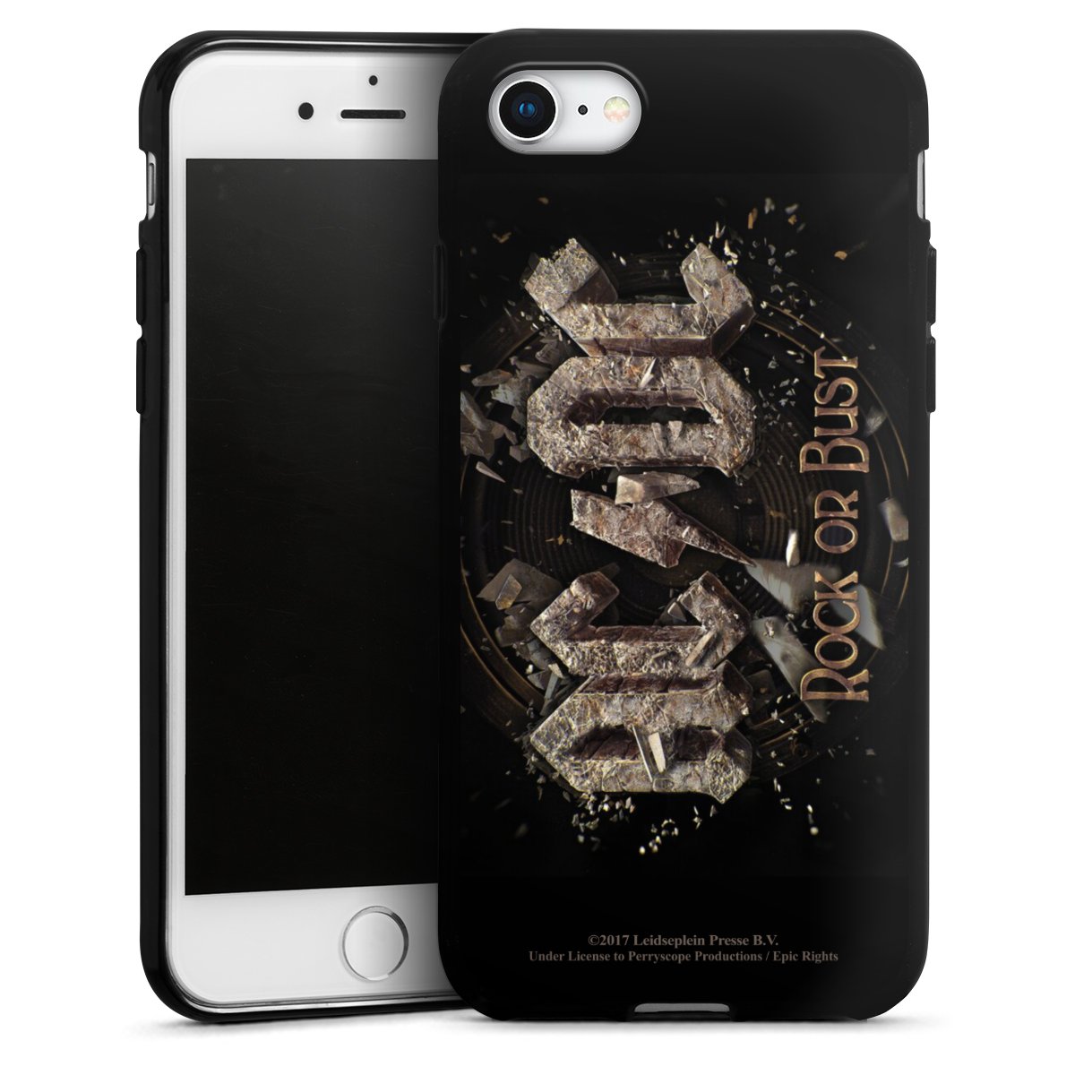 iPhone SE (2020) Handy Silikon Hülle Case schwarz Handyhülle Acdc Official Licensed Product Rock Or Bust