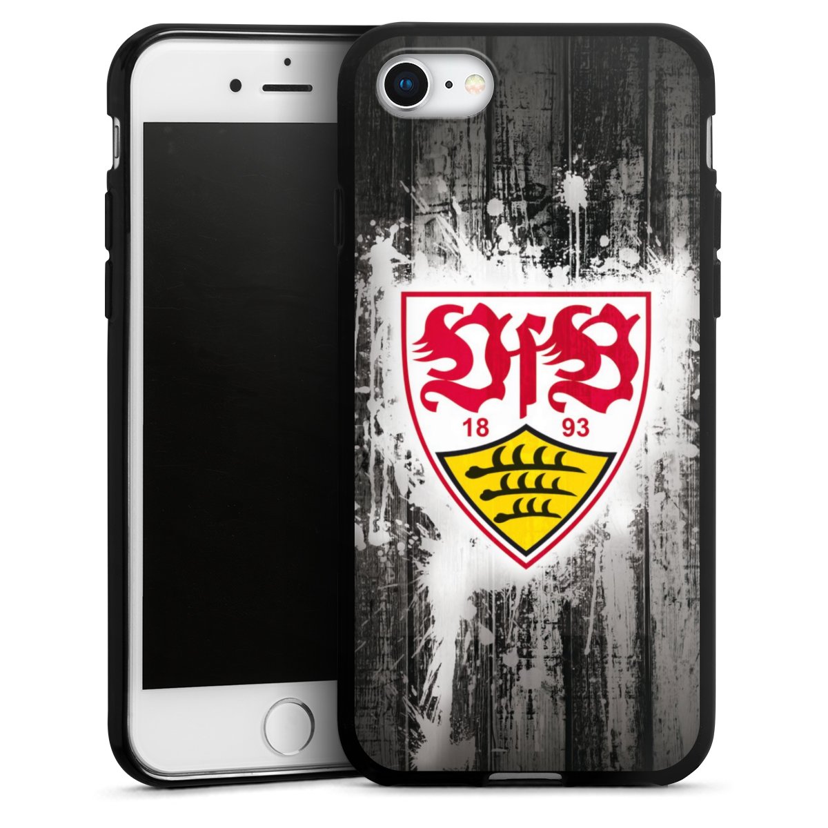 iPhone SE (2020) Handy Silikon Hülle Case schwarz Handyhülle Vfb Stuttgart Official Licensed Product