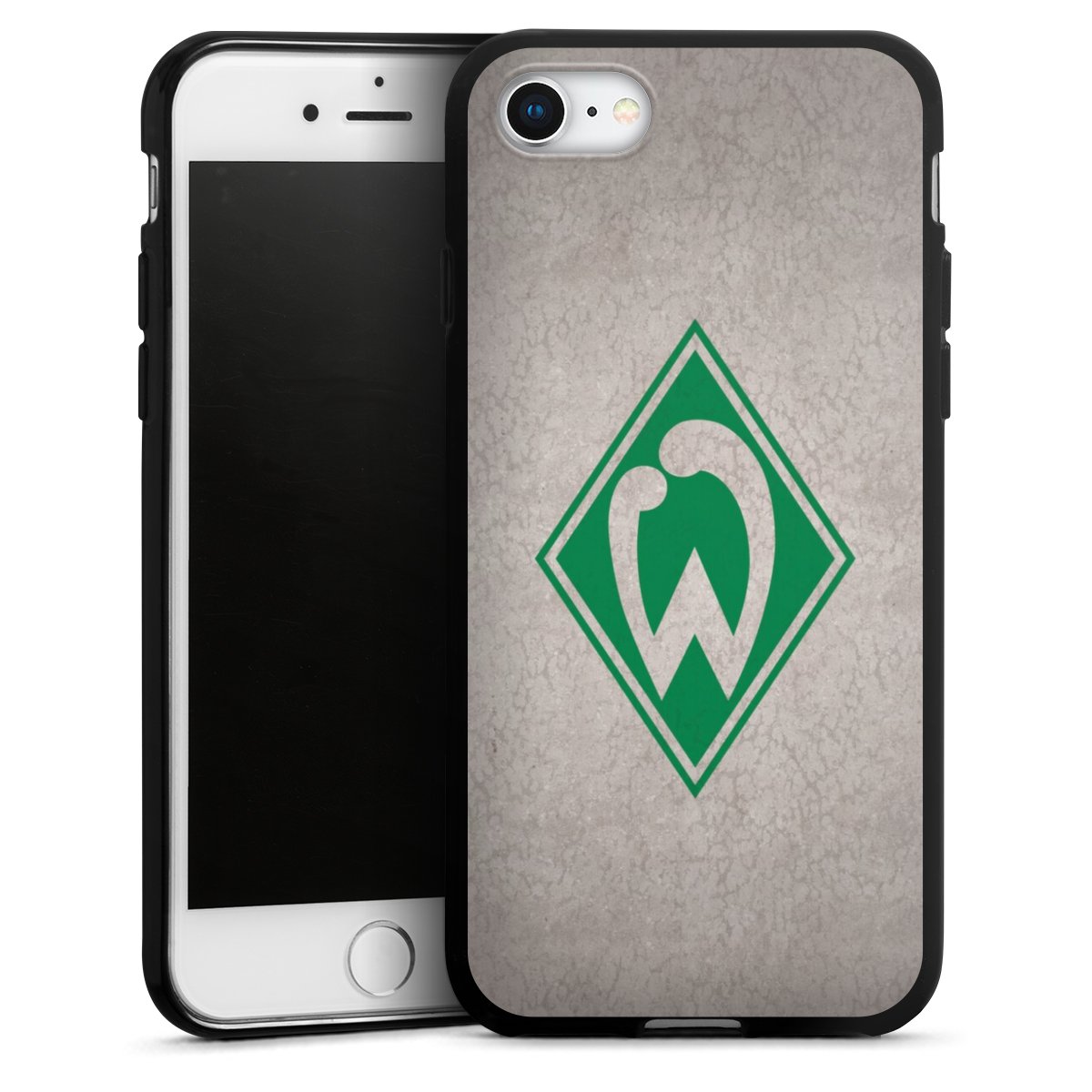 iPhone SE (2020) Handy Silikon Hülle Case schwarz Handyhülle Sv Werder Bremen Concrete Official Licensed Product