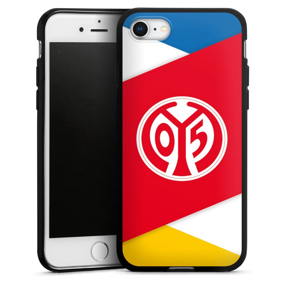 iPhone SE (2020) Handy Silikon Hülle Case schwarz Handyhülle Official Licensed Product Soccer 1. Fsv Mainz 05 E.V.