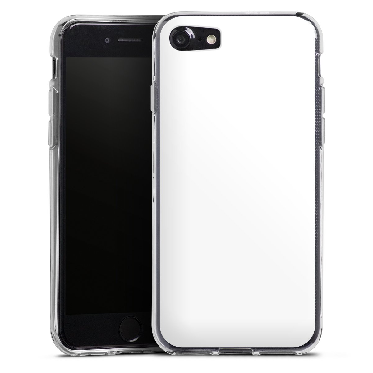 iPhone SE (2020) Handy Silikon Hülle Case transparent Handyhülle Unicoloured Colour White Silikon Case