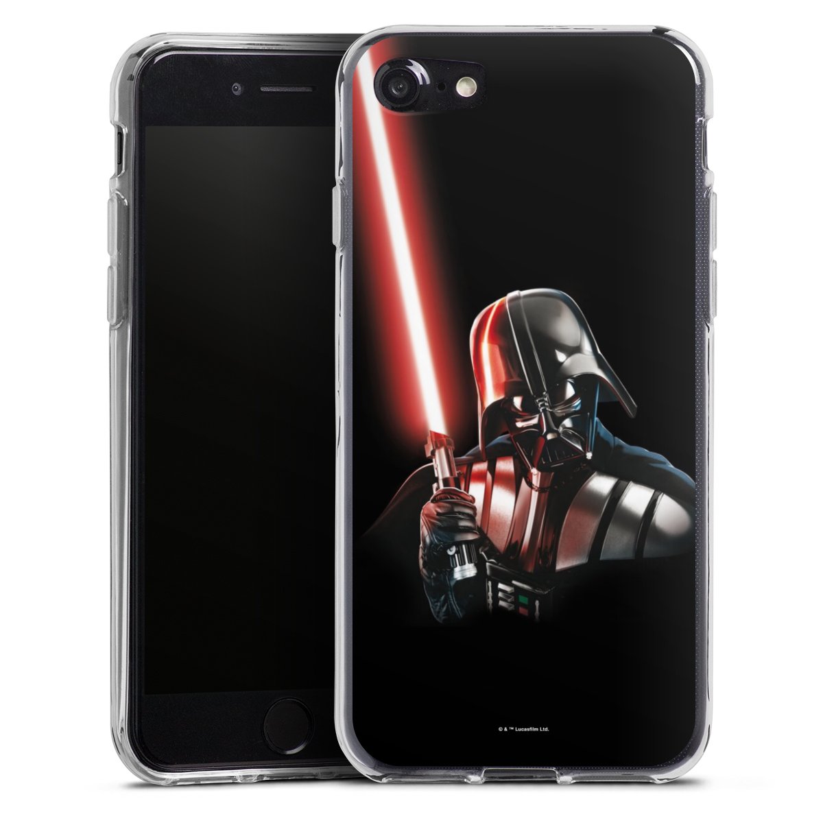 iPhone SE (2020) Handy Silikon Hülle Case transparent Handyhülle Star Wars Merchandise Darth Vader Silikon Case