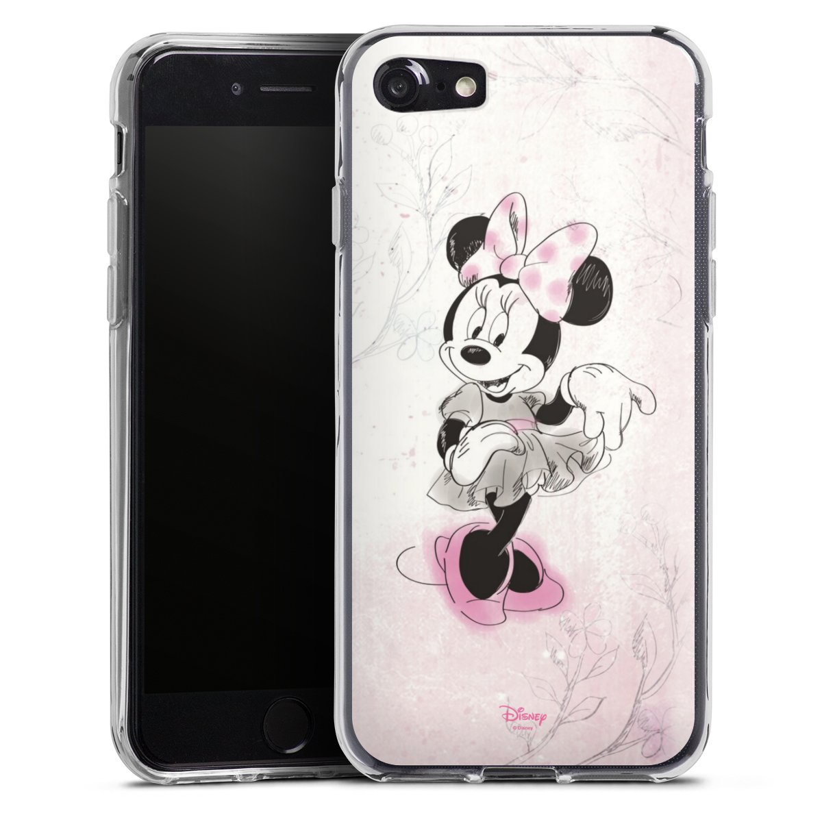 iPhone SE (2020) Handy Silikon Hülle Case transparent Handyhülle Disney Minnie Mouse Vintage Silikon Case