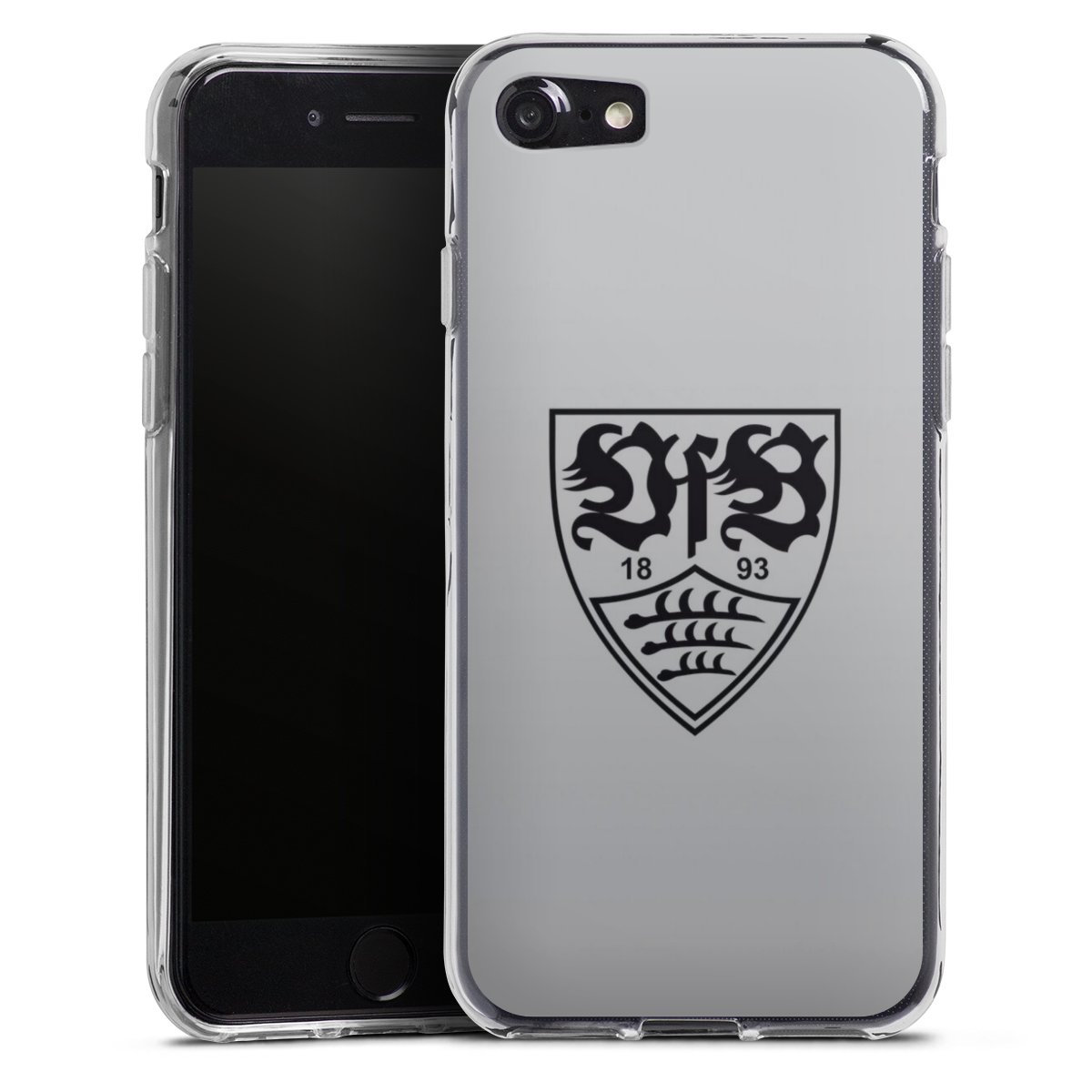 iPhone SE (2020) Handy Silikon Hülle Case transparent Handyhülle Logo Vfb Stuttgart Official Licensed Product Silikon Case