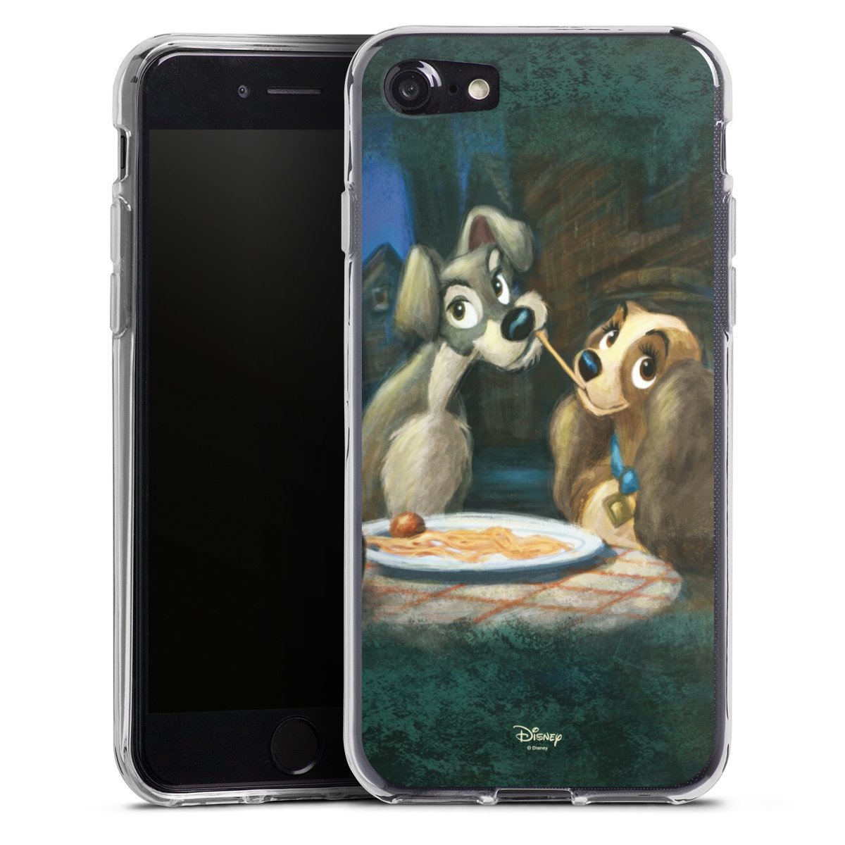 iPhone SE (2020) Handy Silikon Hülle Case transparent Handyhülle Lady And The Tramp Official Licensed Product Disney Silikon Case