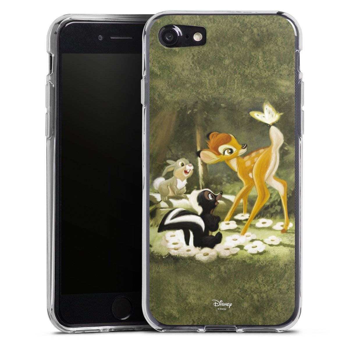 iPhone SE (2020) Handy Silikon Hülle Case transparent Handyhülle Disney Official Licensed Product Bambi Silikon Case