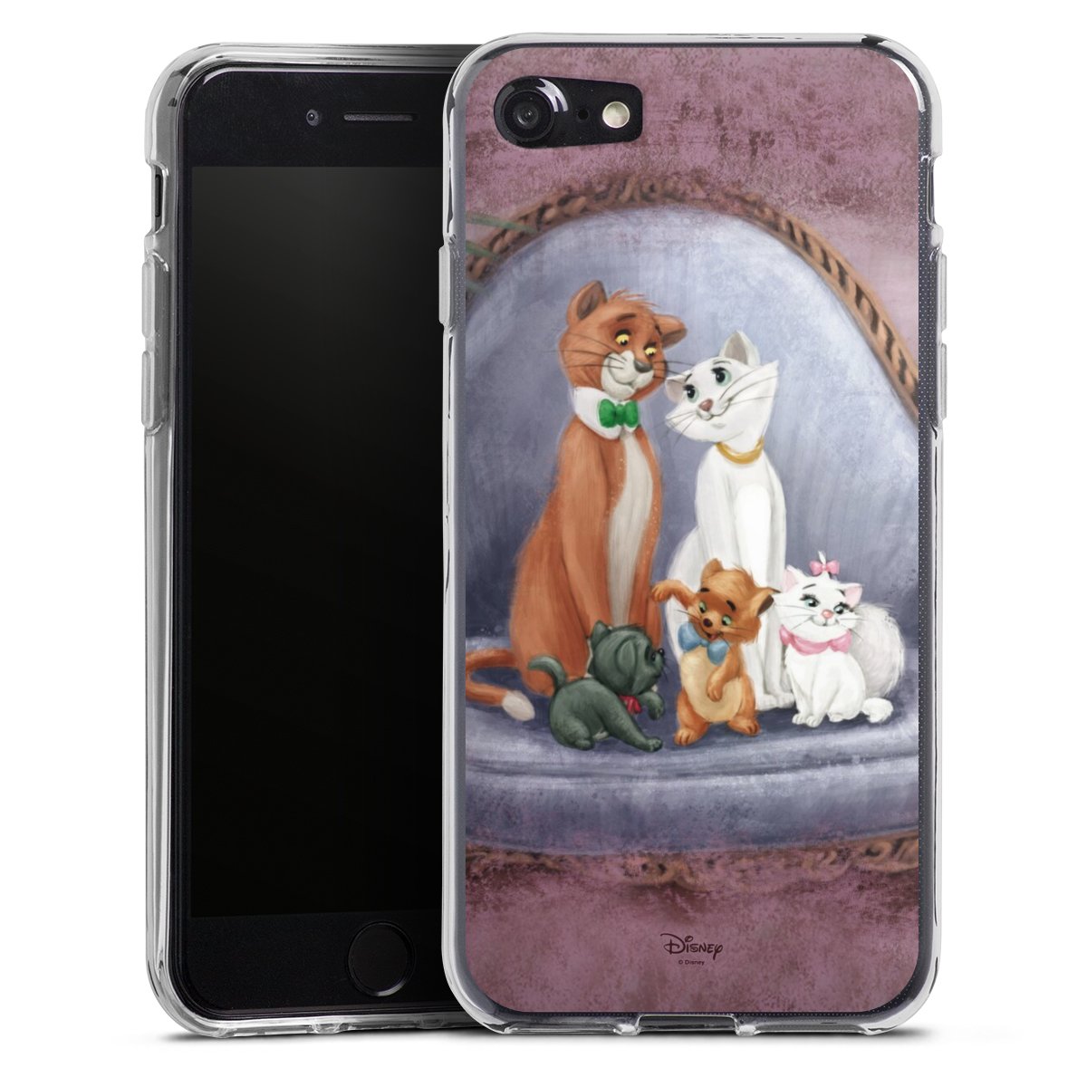 iPhone SE (2020) Handy Silikon Hülle Case transparent Handyhülle Official Licensed Product Disney Aristocats Silikon Case