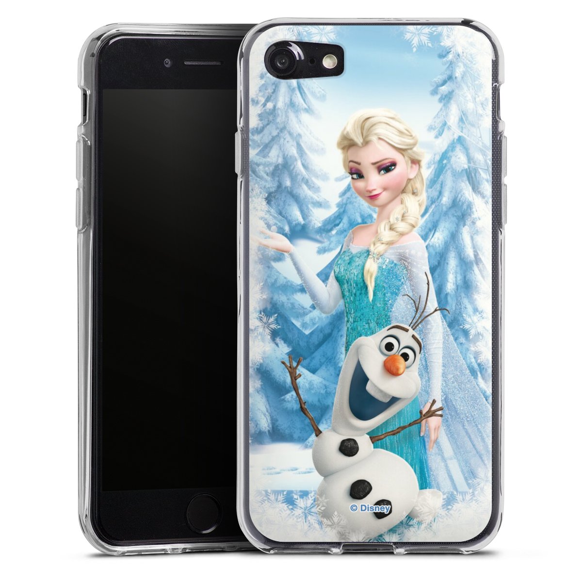 iPhone SE (2020) Handy Silikon Hülle Case transparent Handyhülle Official Licensed Product Frozen Elsa Disney Silikon Case