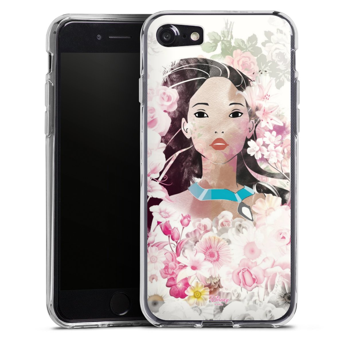 iPhone SE (2020) Handy Silikon Hülle Case transparent Handyhülle Pocahontas Official Licensed Product Disney Silikon Case