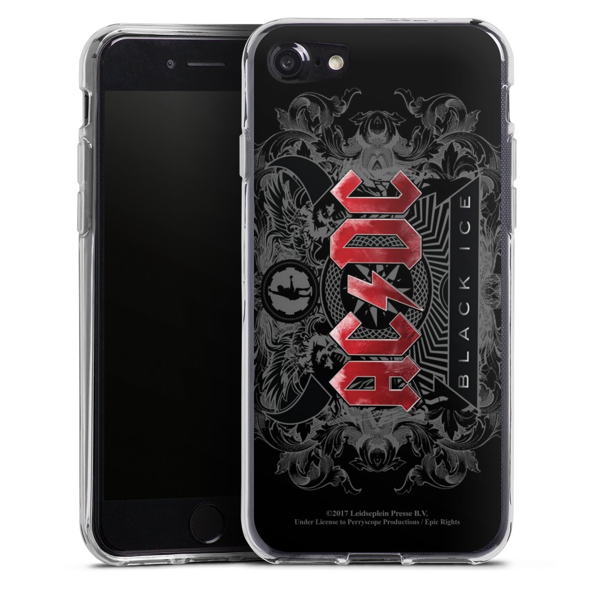 iPhone SE (2020) Handy Silikon Hülle Case transparent Handyhülle Merchandise Black Ice Acdc Silikon Case