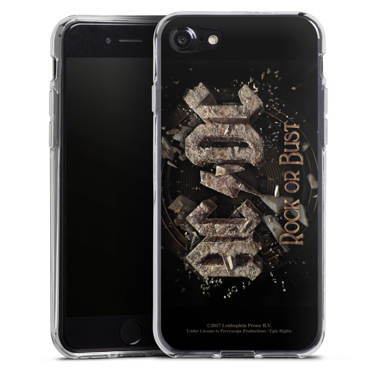 iPhone SE (2020) Handy Silikon Hülle Case transparent Handyhülle Acdc Official Licensed Product Rock Or Bust Silikon Case