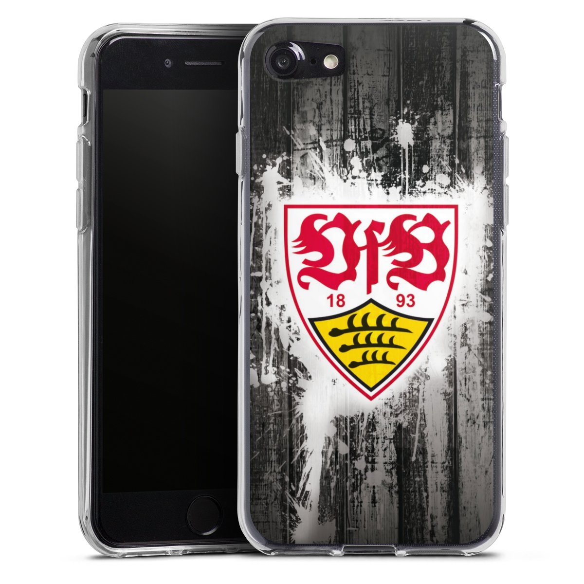 iPhone SE (2020) Handy Silikon Hülle Case transparent Handyhülle Vfb Stuttgart Official Licensed Product Silikon Case