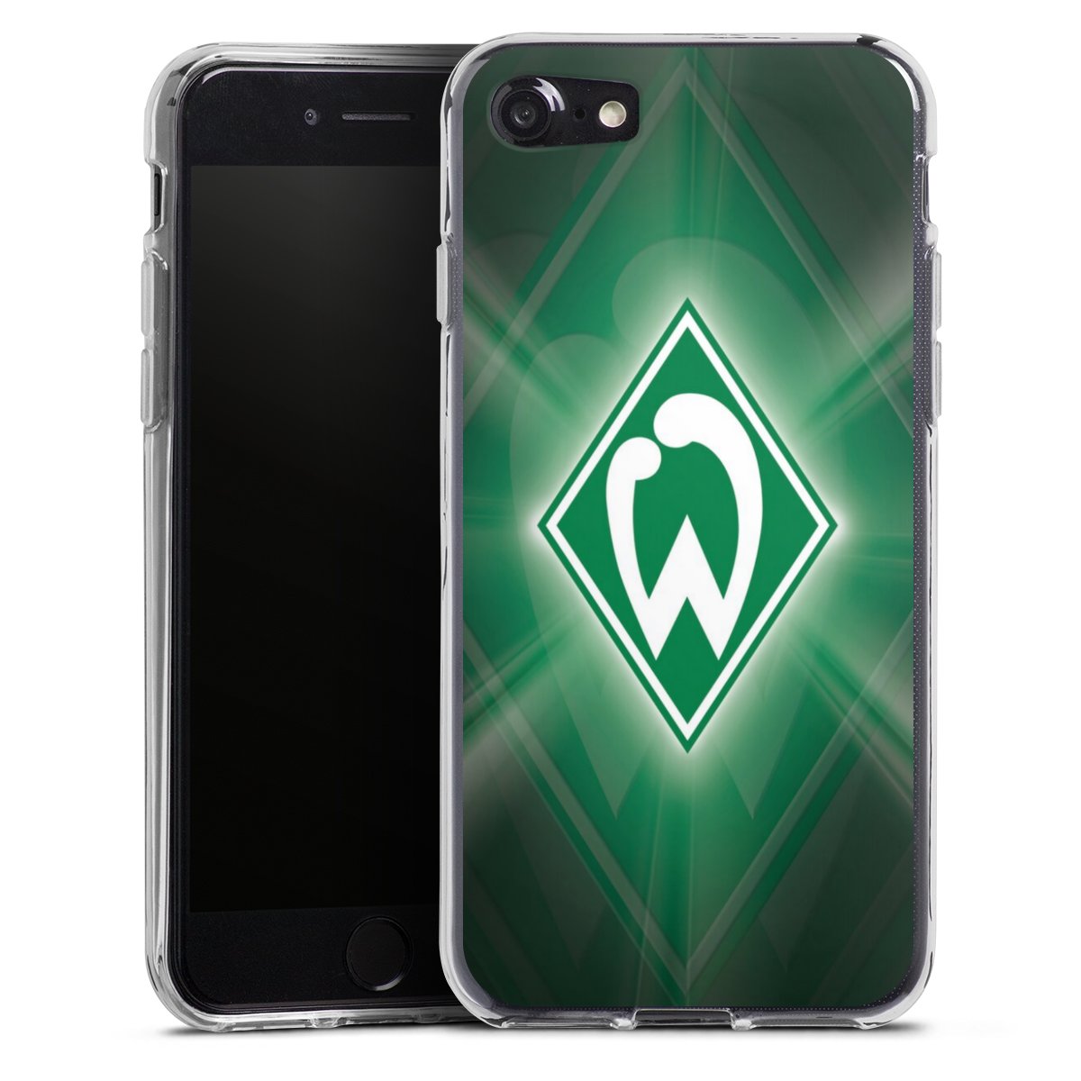 iPhone SE (2020) Handy Silikon Hülle Case transparent Handyhülle Sv Werder Bremen Official Licensed Product Coat Of Arms Silikon Case