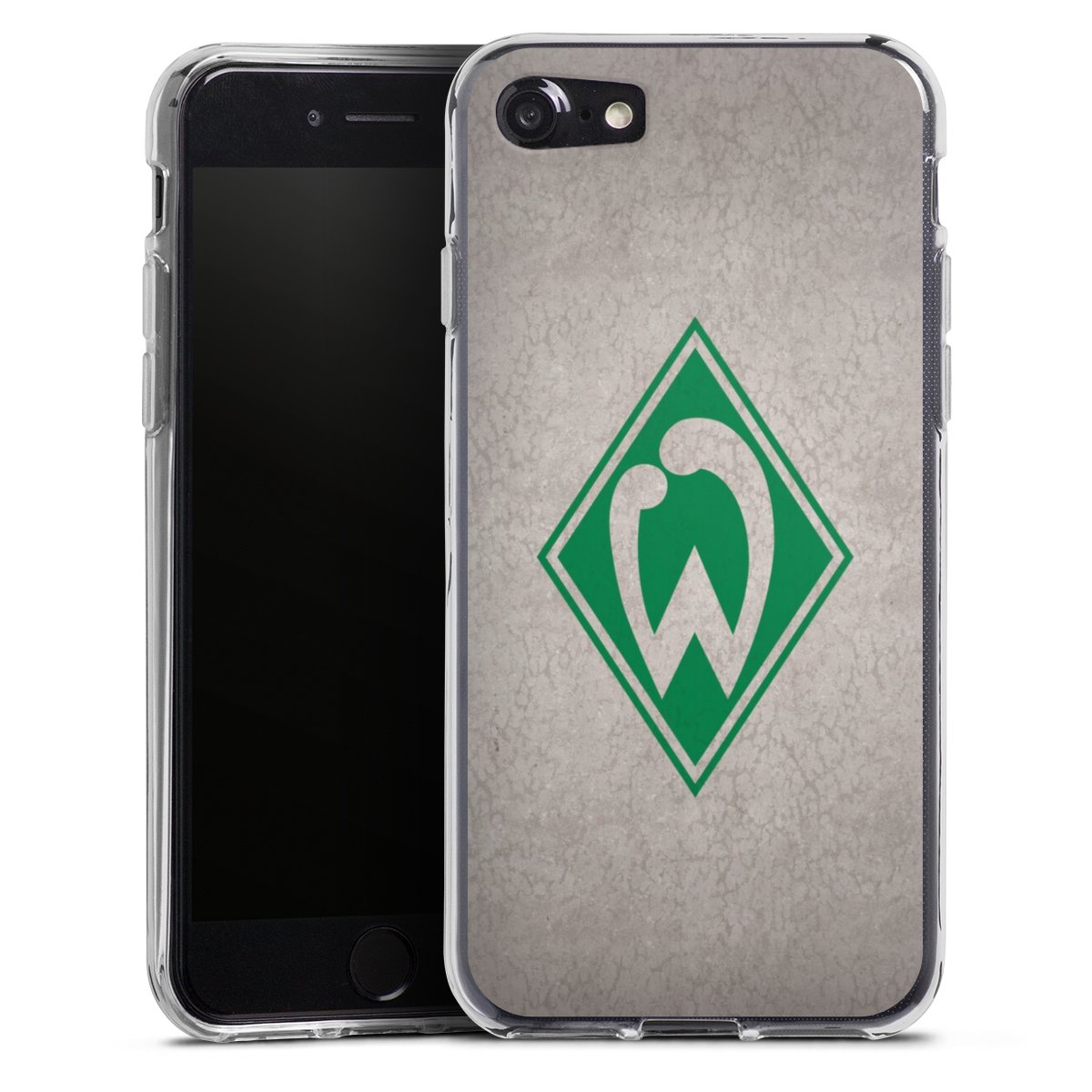 iPhone SE (2020) Handy Silikon Hülle Case transparent Handyhülle Sv Werder Bremen Concrete Official Licensed Product Silikon Case