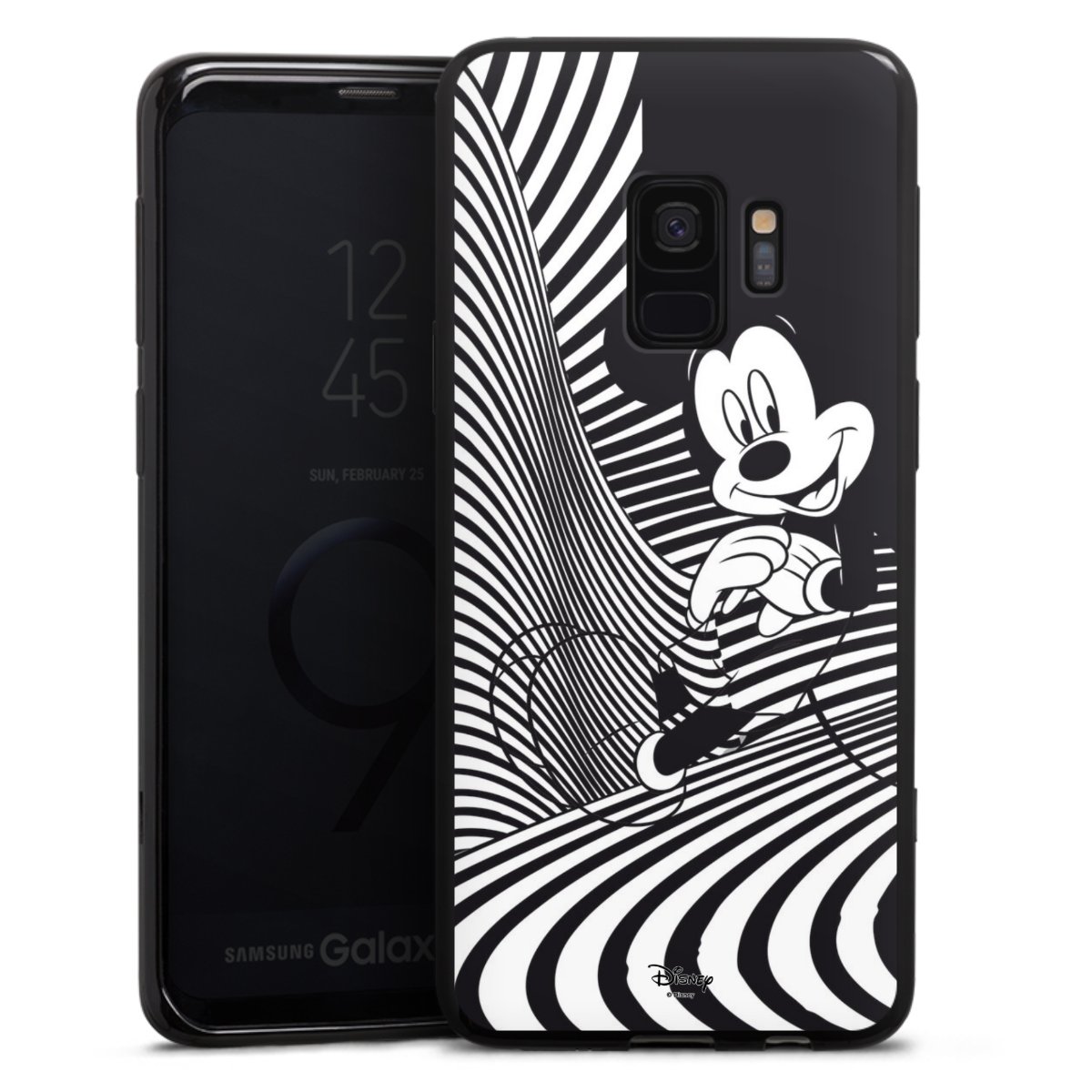 Galaxy S9 Handy Silikon Hülle Case schwarz Handyhülle Disney Official Licensed Product Mickey Mouse