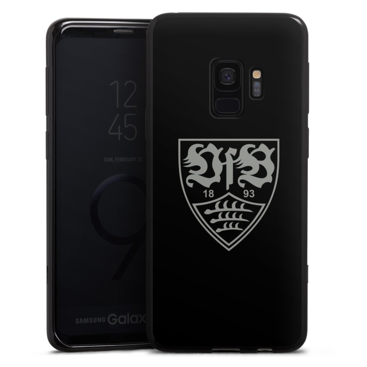 Galaxy S9 Handy Silikon Hülle Case schwarz Handyhülle Official Licensed Product Vfb Stuttgart