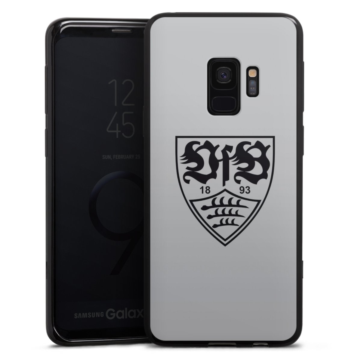 Galaxy S9 Handy Silikon Hülle Case schwarz Handyhülle Logo Vfb Stuttgart Official Licensed Product