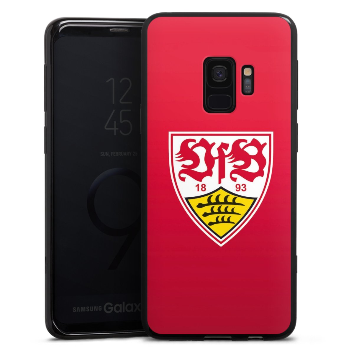 Galaxy S9 Handy Silikon Hülle Case schwarz Handyhülle Official Licensed Product Vfb Stuttgart