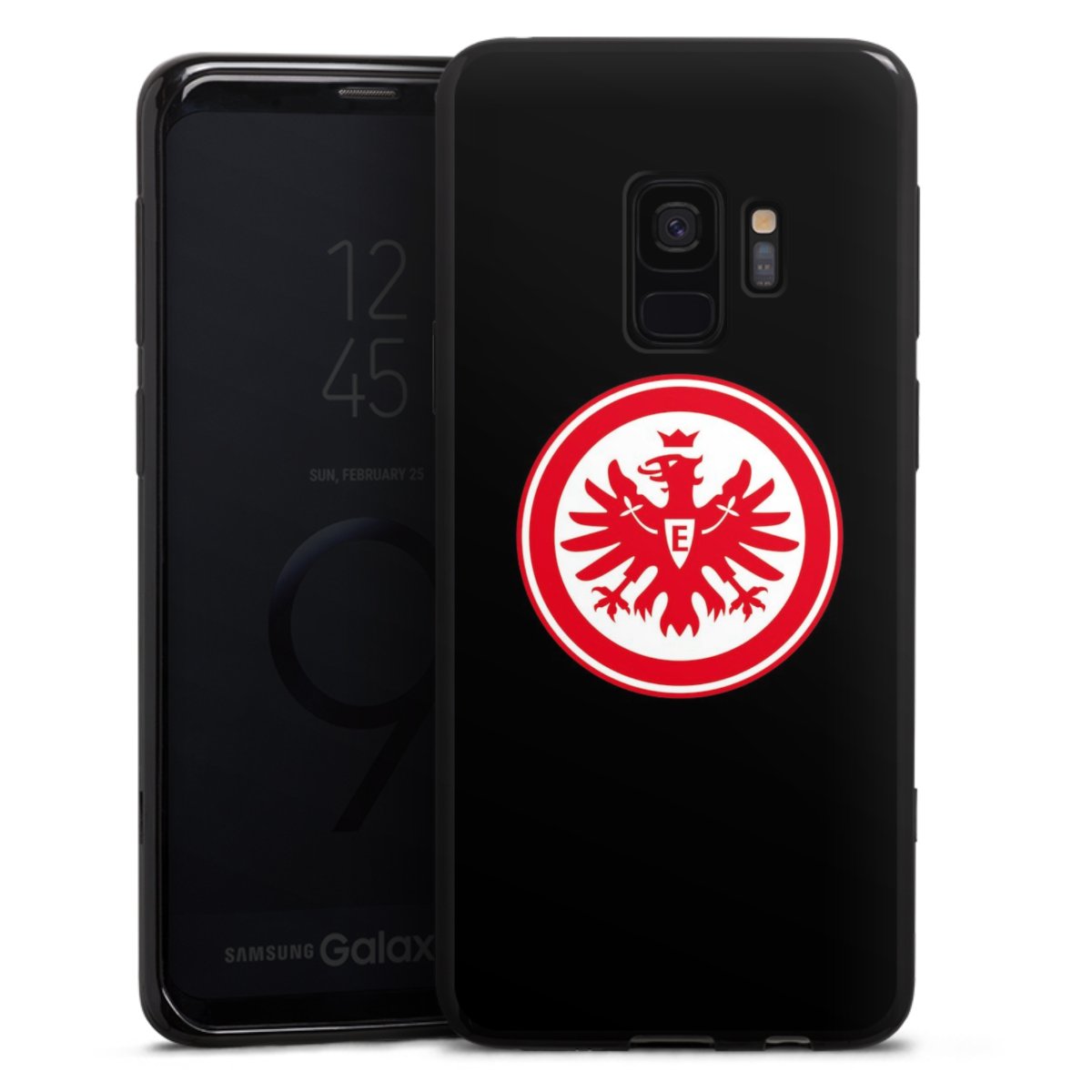 Galaxy S9 Handy Silikon Hülle Case schwarz Handyhülle Eintracht Frankfurt Sge Eagle