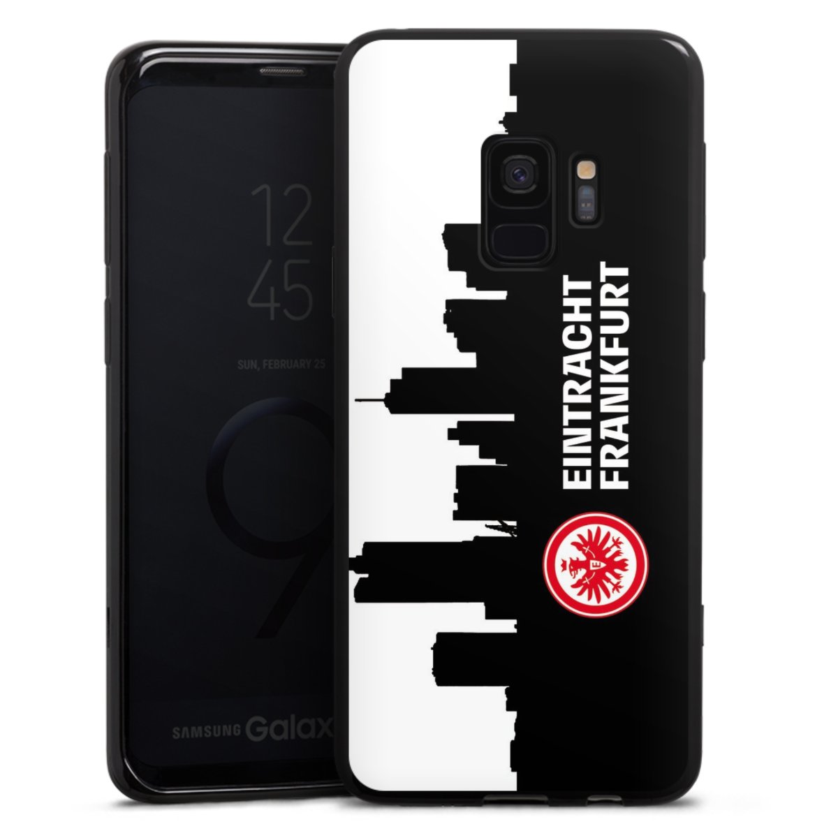 Galaxy S9 Handy Silikon Hülle Case schwarz Handyhülle Sge Eintracht Frankfurt Official Licensed Product