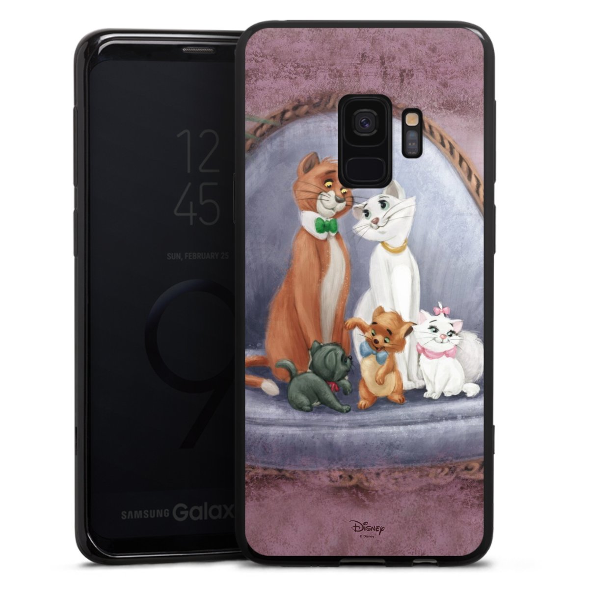 Galaxy S9 Handy Silikon Hülle Case schwarz Handyhülle Official Licensed Product Disney Aristocats