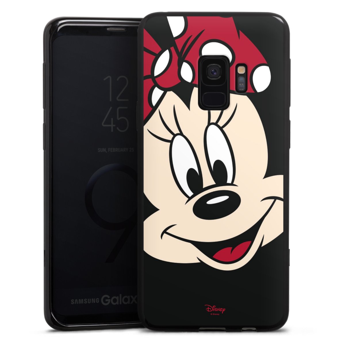 Galaxy S9 Handy Silikon Hülle Case schwarz Handyhülle Minnie Mouse Official Licensed Product Disney