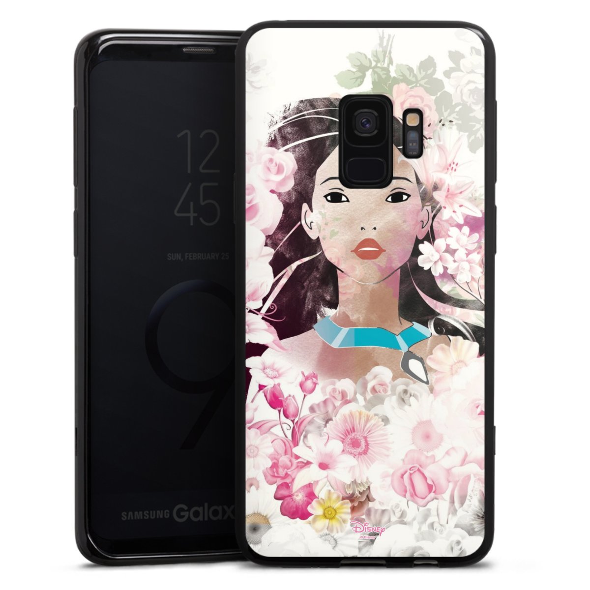 Galaxy S9 Handy Silikon Hülle Case schwarz Handyhülle Pocahontas Official Licensed Product Disney