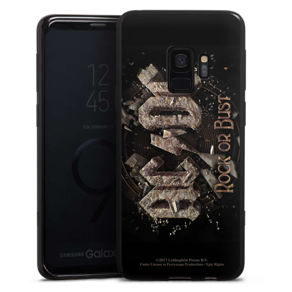 Galaxy S9 Handy Silikon Hülle Case schwarz Handyhülle Acdc Official Licensed Product Rock Or Bust