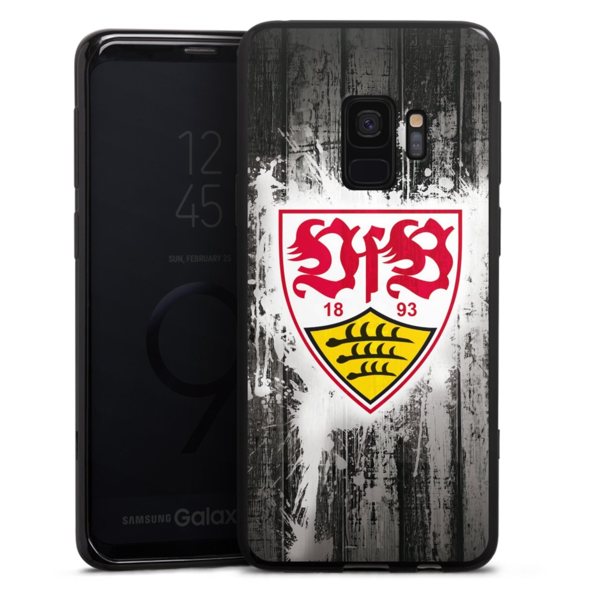 Galaxy S9 Handy Silikon Hülle Case schwarz Handyhülle Vfb Stuttgart Official Licensed Product