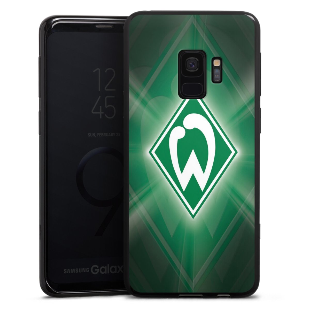 Galaxy S9 Handy Silikon Hülle Case schwarz Handyhülle Sv Werder Bremen Official Licensed Product Coat Of Arms