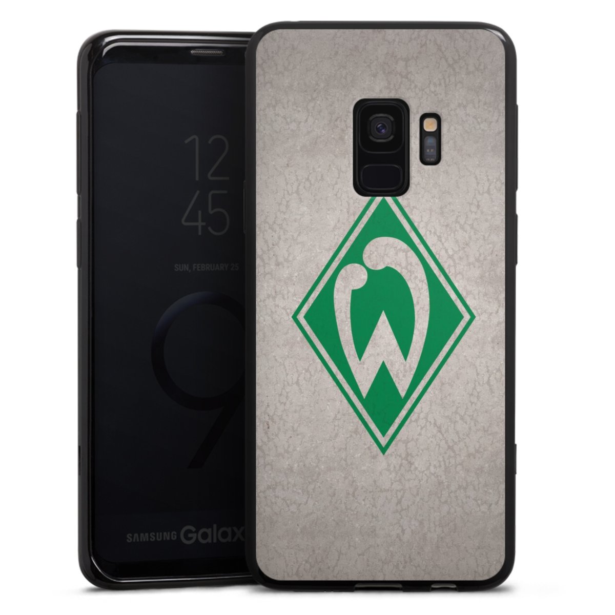 Galaxy S9 Handy Silikon Hülle Case schwarz Handyhülle Sv Werder Bremen Concrete Official Licensed Product